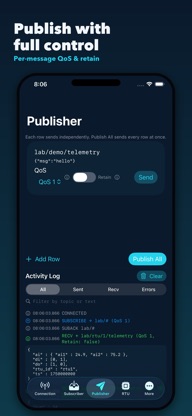 MQTT SimX - Broker & IoT Tools screenshot 3
