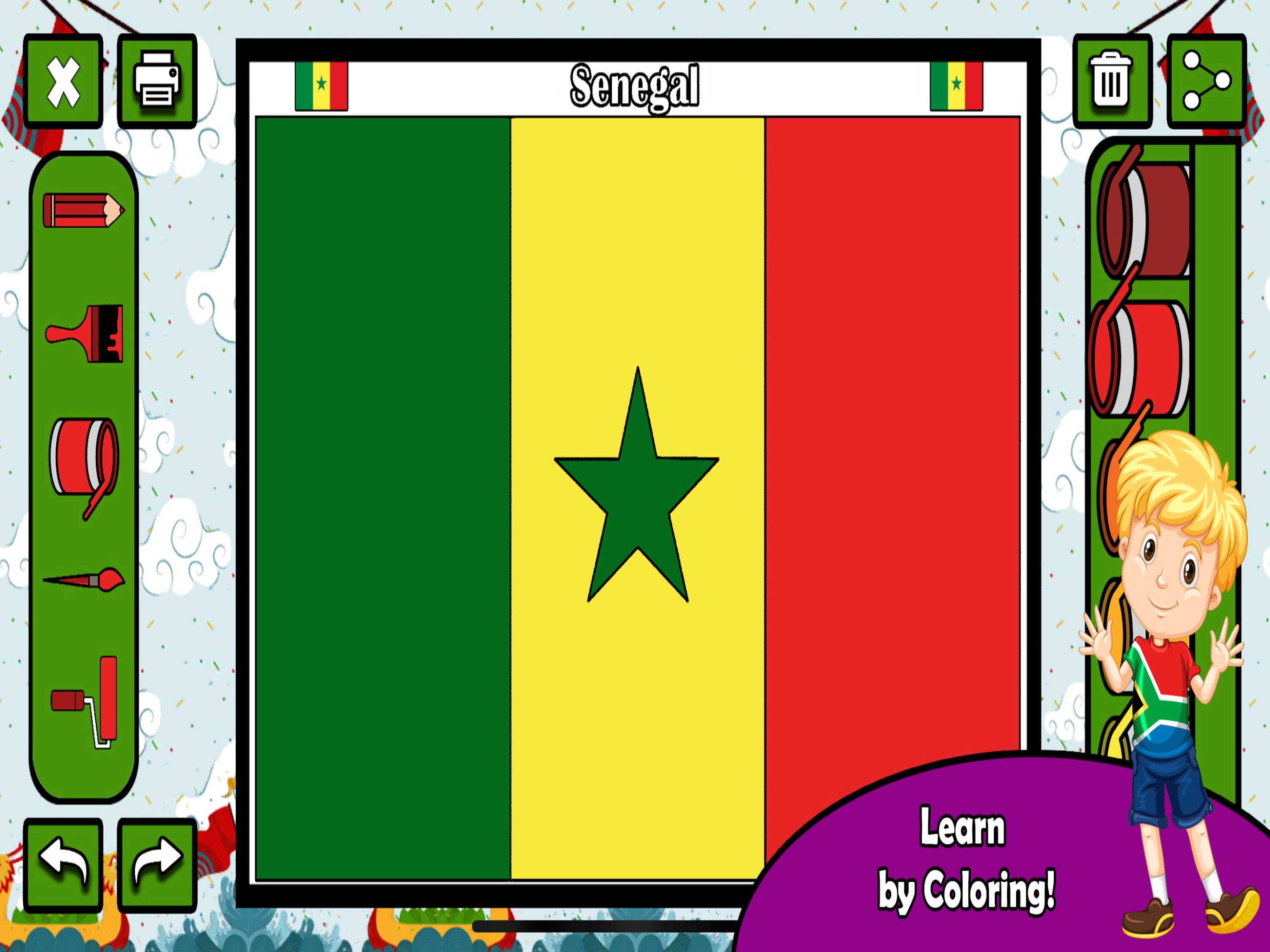 Flag Painting Game