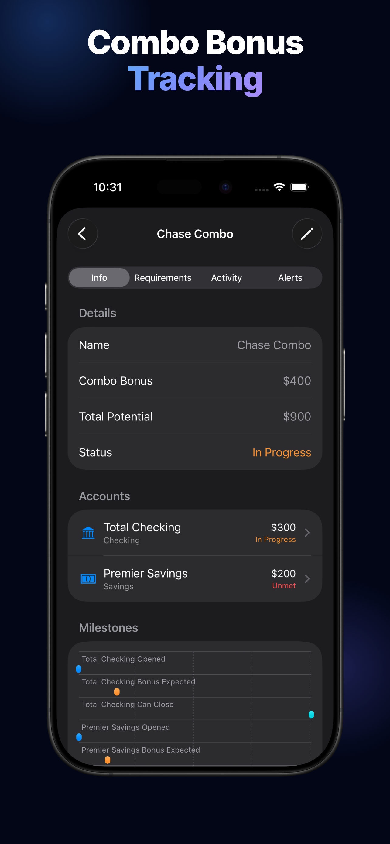 Bank Bonus: Tracker & Rewards
