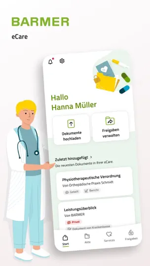 Screenshot von BARMER ECare auf dem iPhone 1