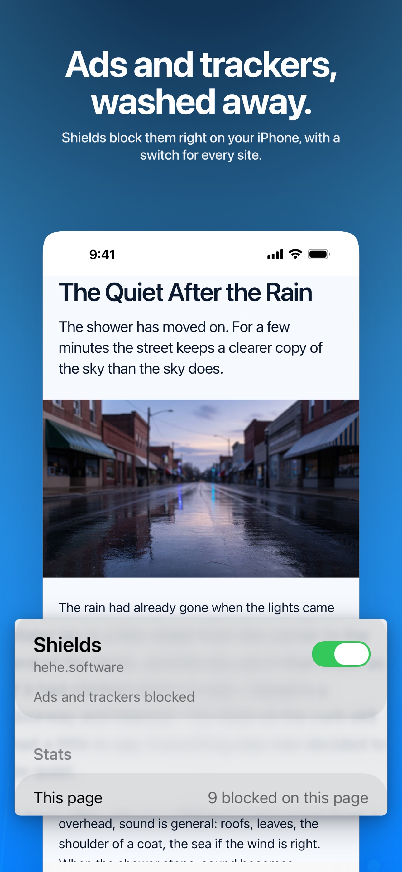 Screenshot 1 of Rain: no_ads browser