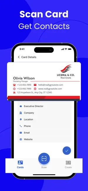 Business Card Scanner & Maker• screenshot 4
