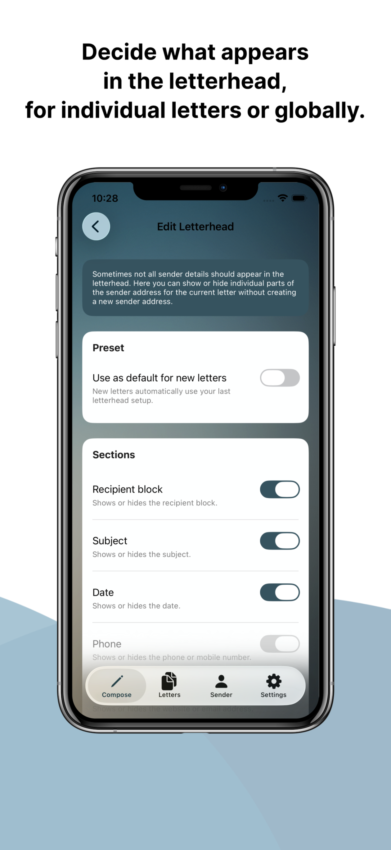 Write a letter screenshot 6