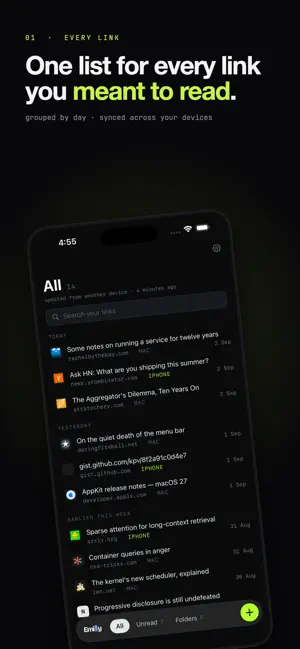 Emily: minimal bookmark saver screenshot 3