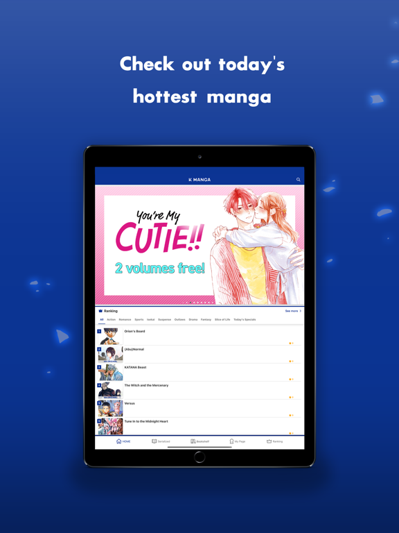 K MANGA iPad screenshot 5 - Book app