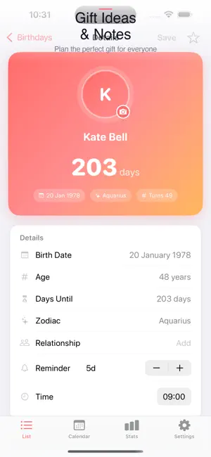 Birthday Reminder: Gift Alerts screenshot 4