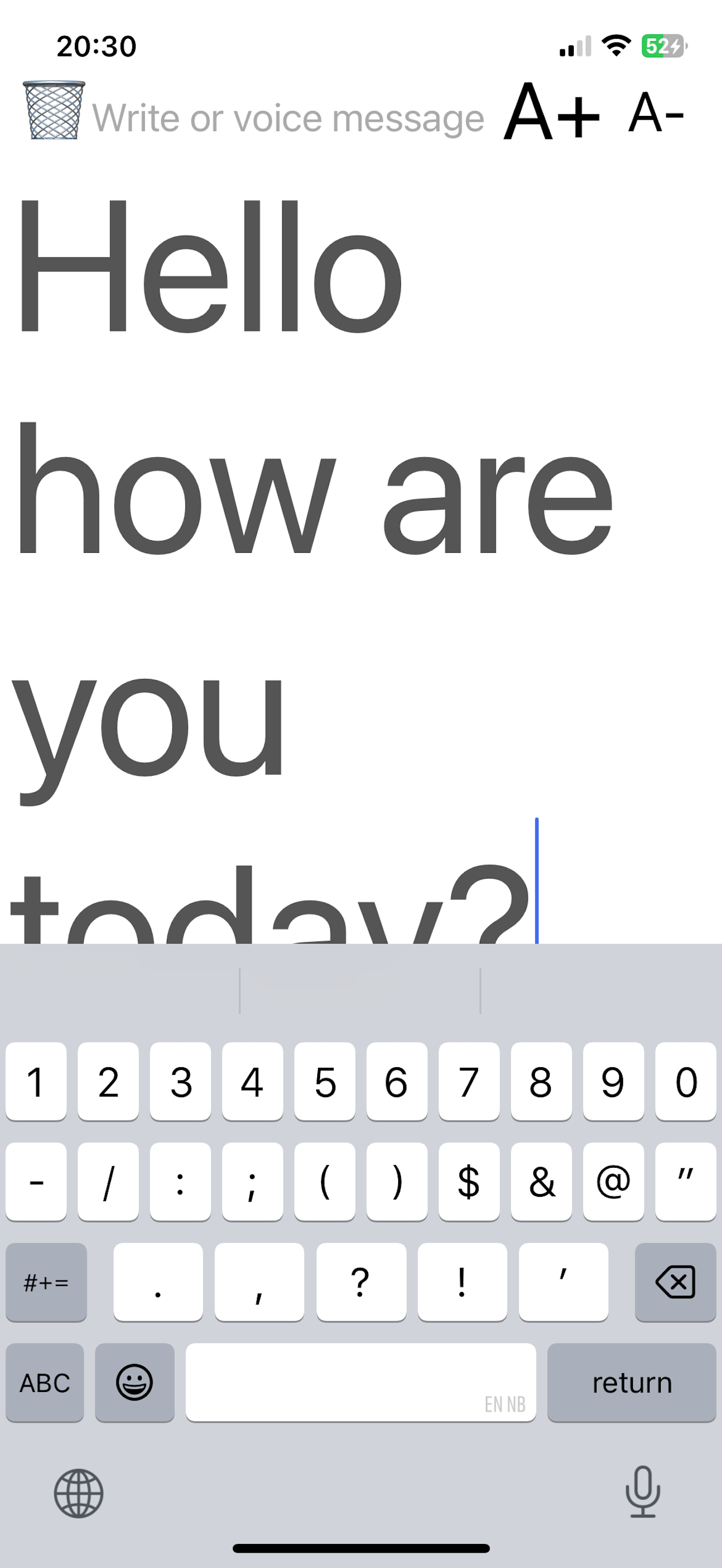 TextWriter for impaired people
