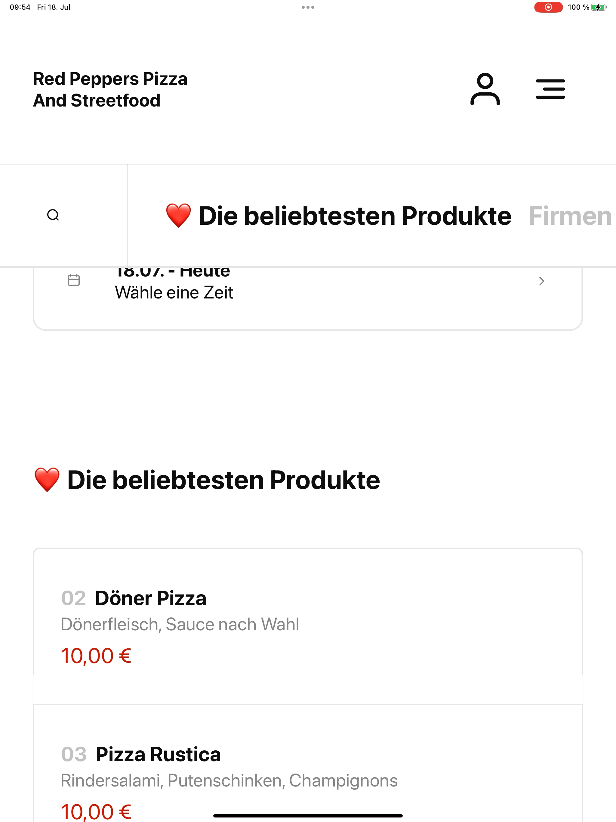 Red Peppers Pizza And St Food