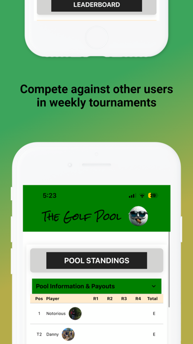 The Golf Pool iPhone screenshot 3 - Sports app