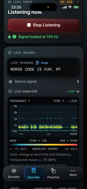 MorseScope: Code & Audio screenshot 1