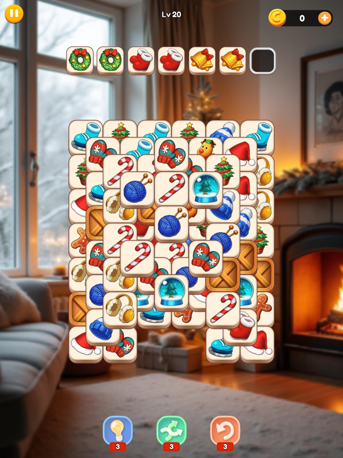 Christmas Mahjong Tiles Clear