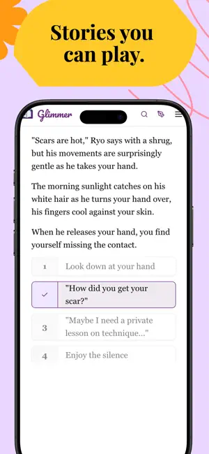 Glimmer: Interactive Fanfics screenshot 1