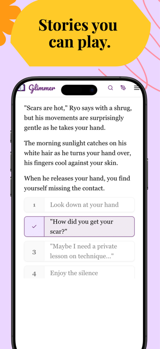 Glimmer: Interactive Fanfics Screenshot 1 of 4