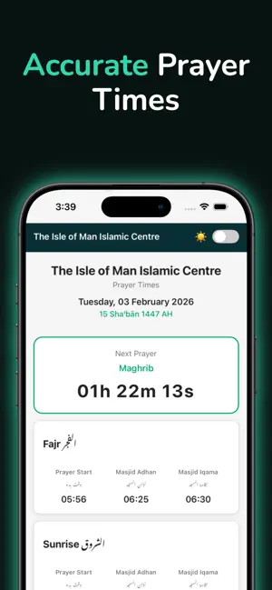 IOM Prayer Times screenshot 1