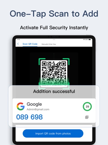 Authenticator App: 2FA & Cloud iPad screenshot