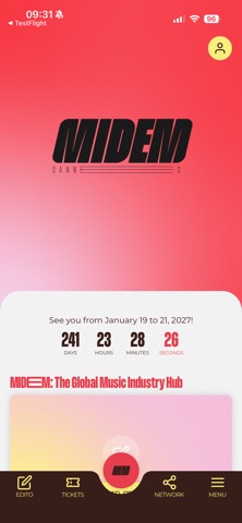 MIDEM 2027 iPhone screenshot