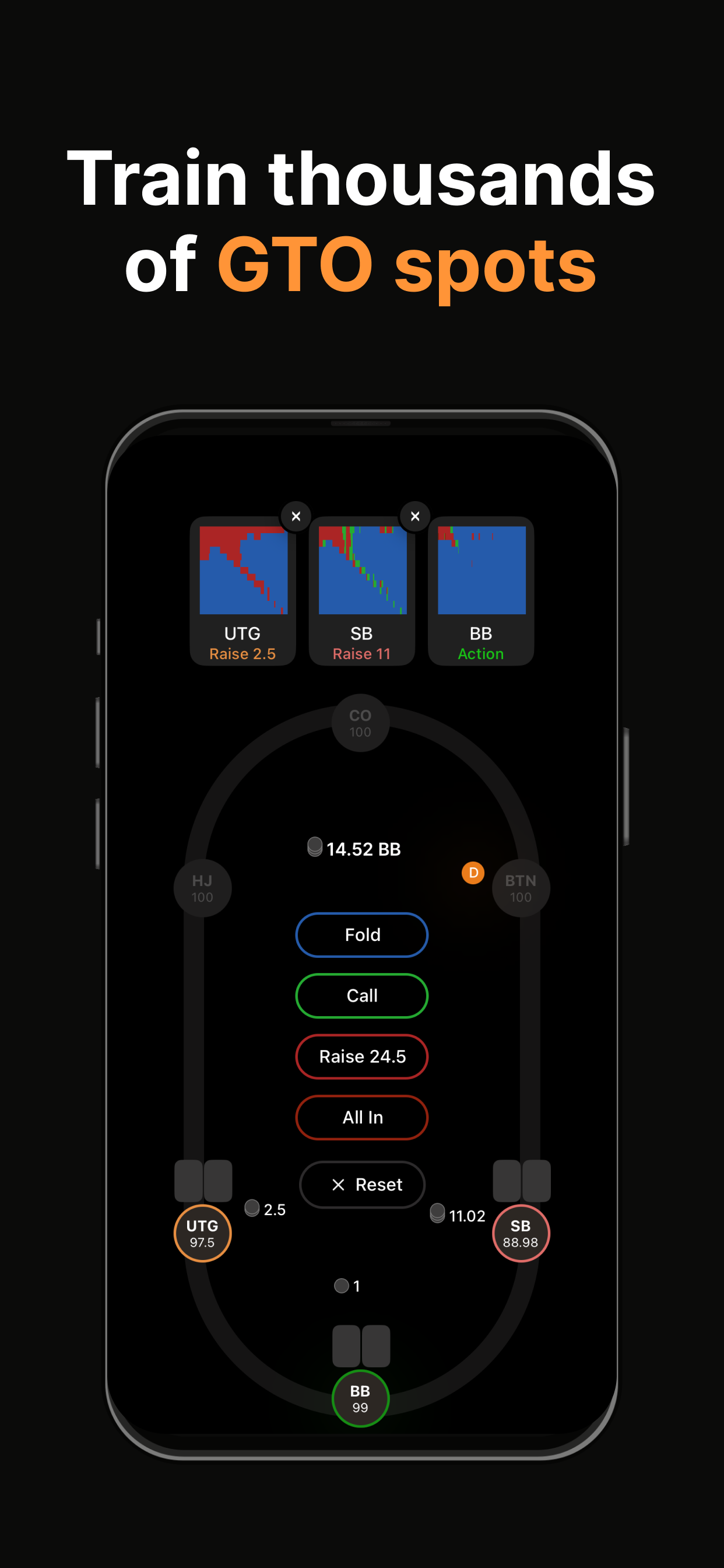 Poker Trainer - GTO Preflop
