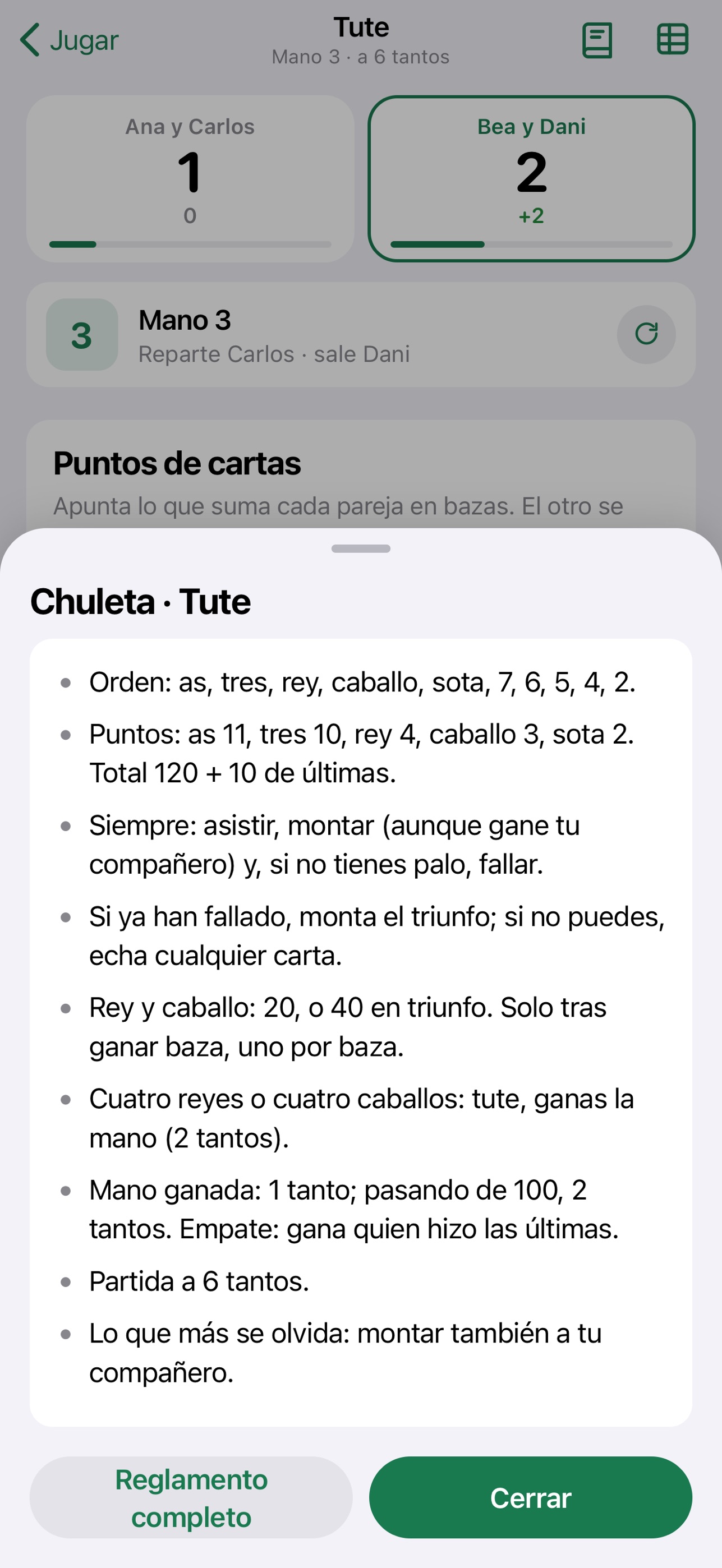 Screenshot 4 of Tanteo: Anotador de Cartas