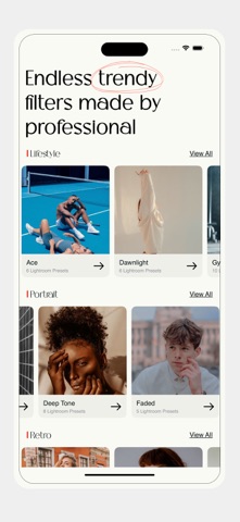 Presets For Lightroom - Pastly iPhone screenshot