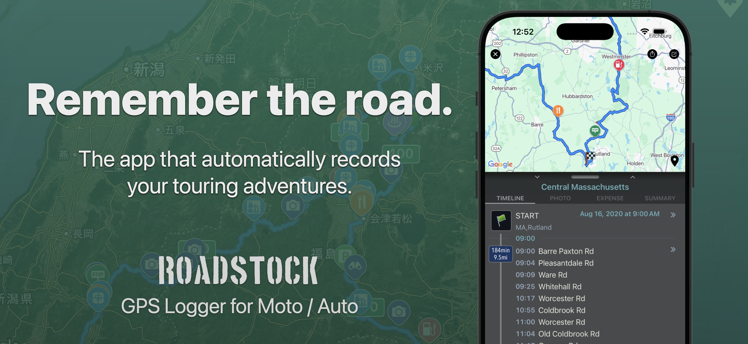 ROADSTOCK | Touring GPS Logger
