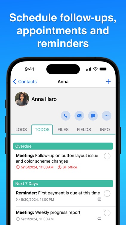 Contacts Journal CRM