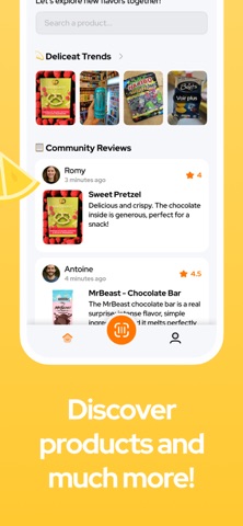 Food reviews & scan - Deliceat iPhone screenshot