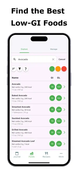 Glycemic Index & Load Tracker screenshot 2