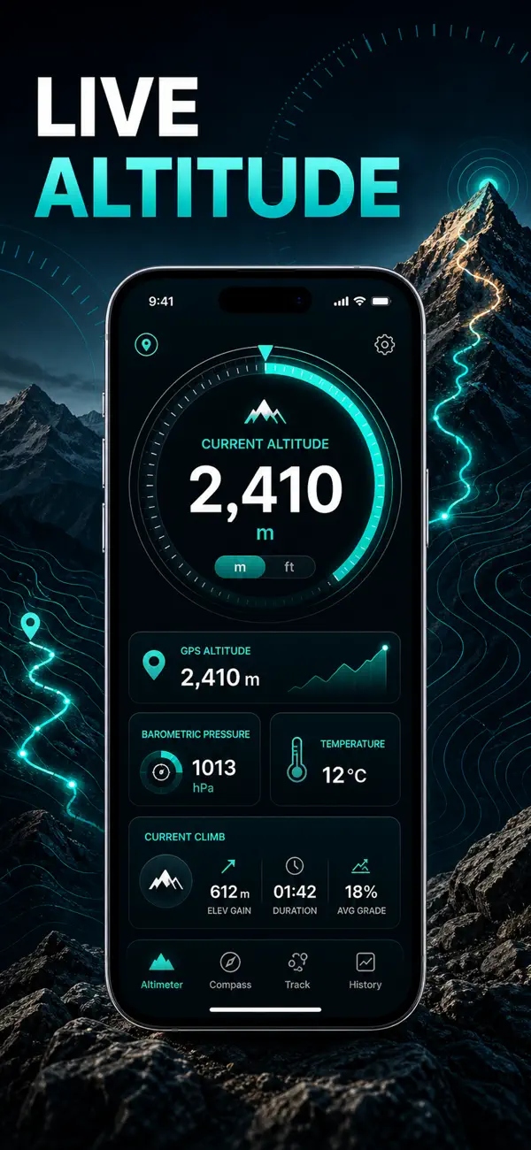 Screenshot #2 pour Altimètre GPS : Altitude