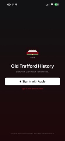 Old Trafford History screenshot