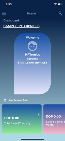 SIM BI App screenshot