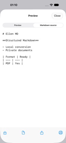 Ellen MD: PDF to Markdown screenshot 3