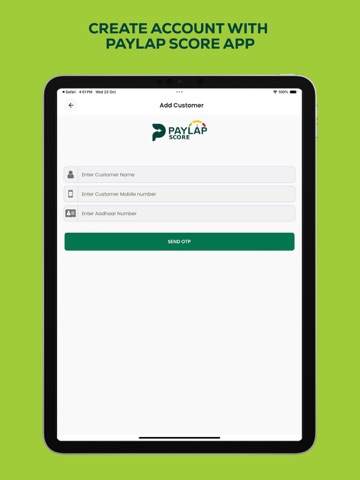 PAYLAP score iPad screenshot