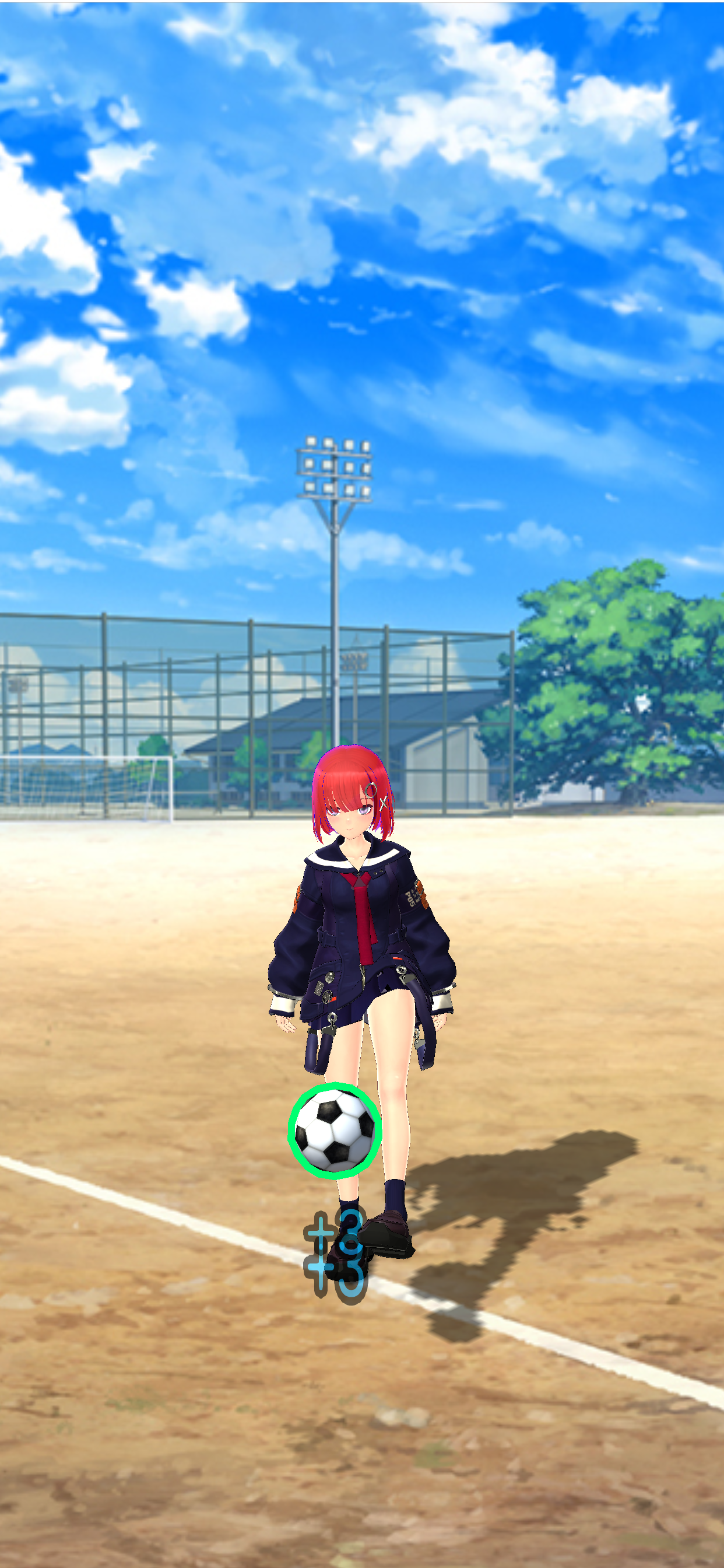 Soccer juggling girl