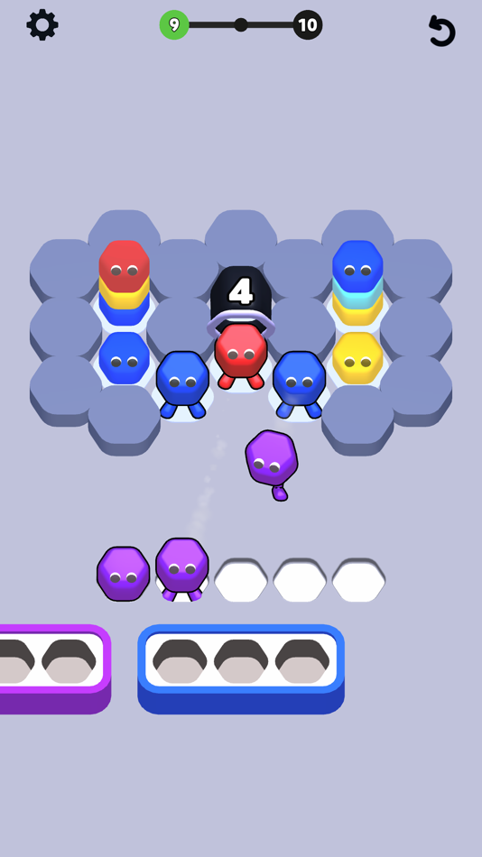 #1. Hexa Stack Jam (iOS) 由: Gybe Games