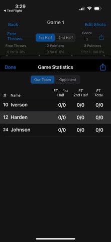 Shot Chart screenshot