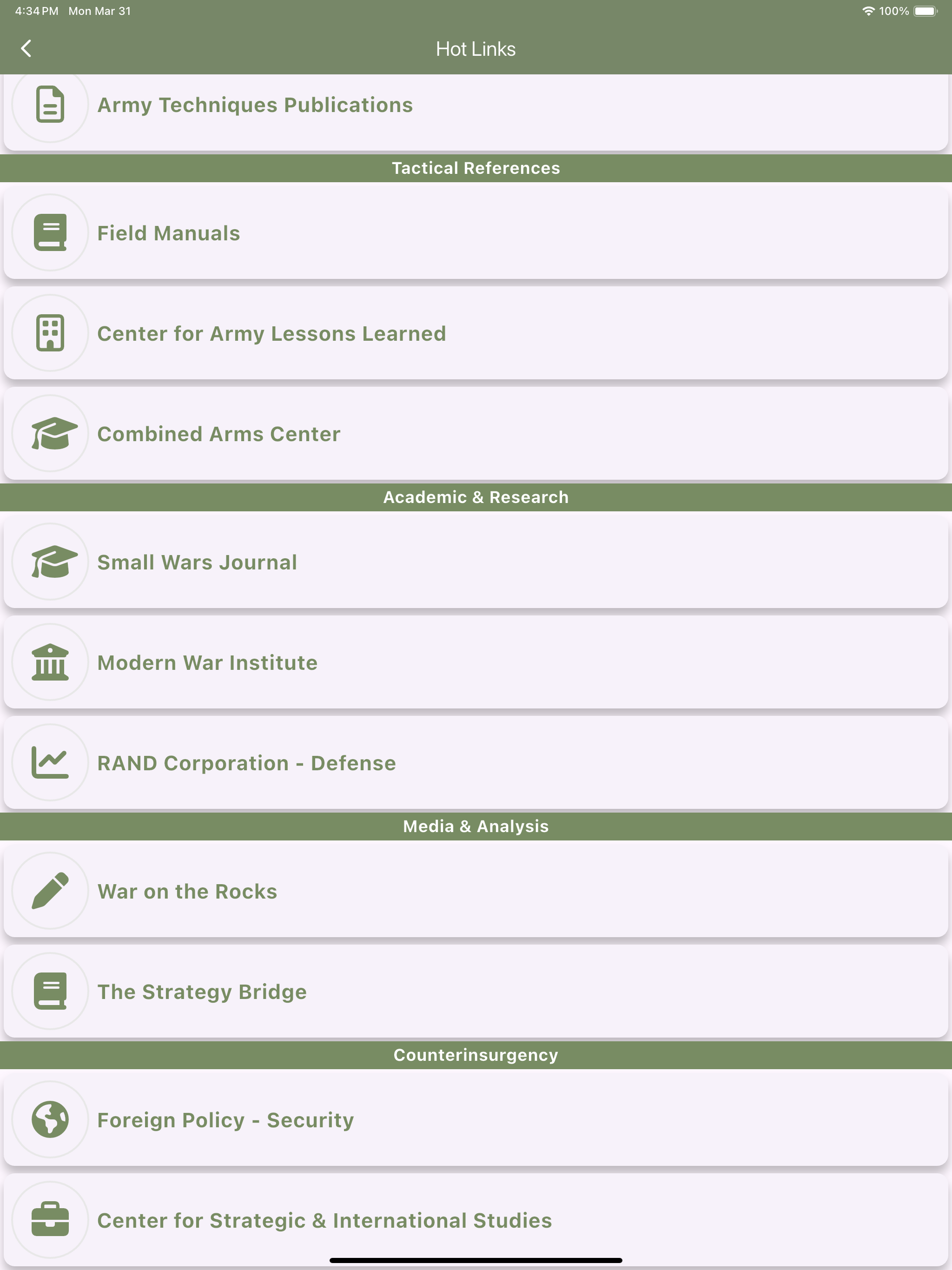 Army Tactics & Doctrine
