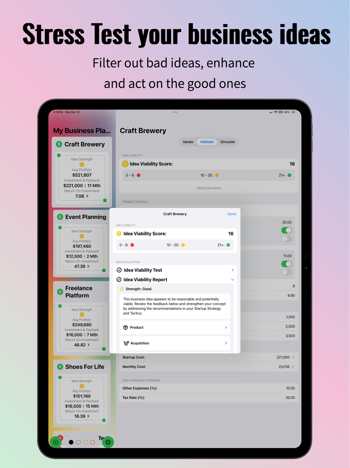 Monét - Startup Plan Builder ipad screenshot 3