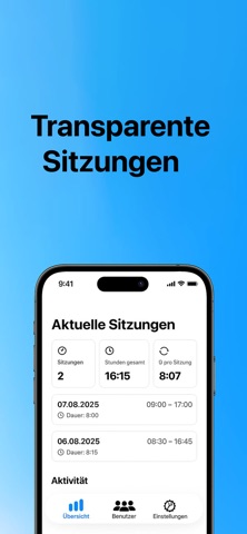 Zeiter Erfassung screenshot
