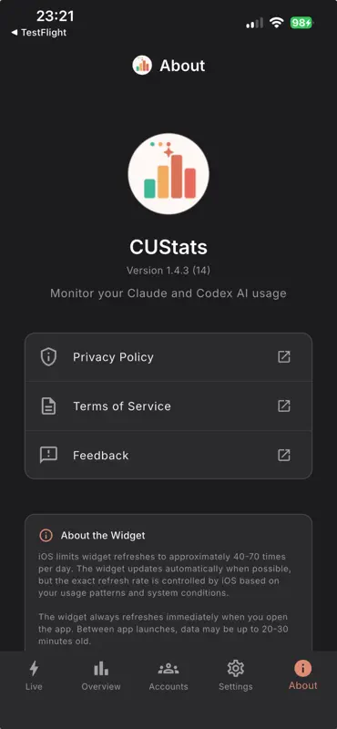 CUStats Go - AI Usage Tracker screenshot 9 of 10