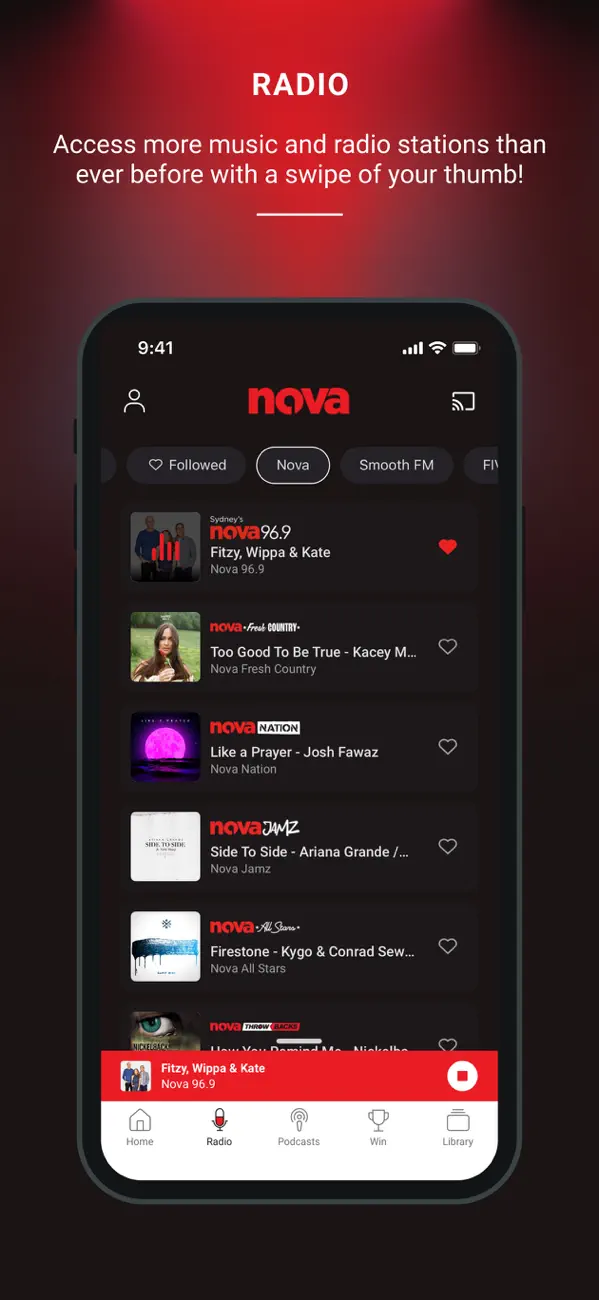 Screenshot #2 pour Nova Player: Radio & Podcasts