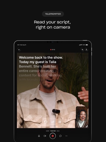 Riverside: Record, Edit, Share iPad screenshot