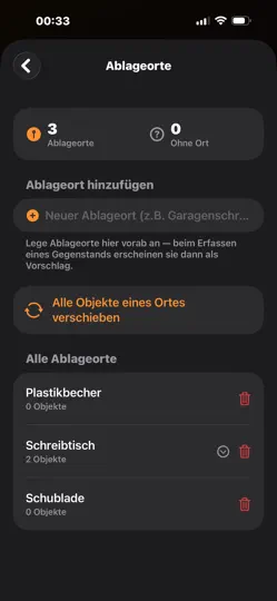 Screenshot von WoLiegtWas auf dem iPhone 5