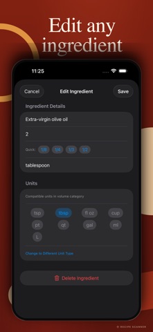 Recipe Scanner C iPhone screenshot