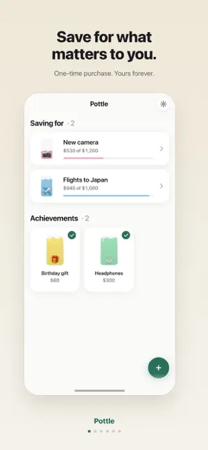 Pottle: Savings Goal Tracker screenshot 1