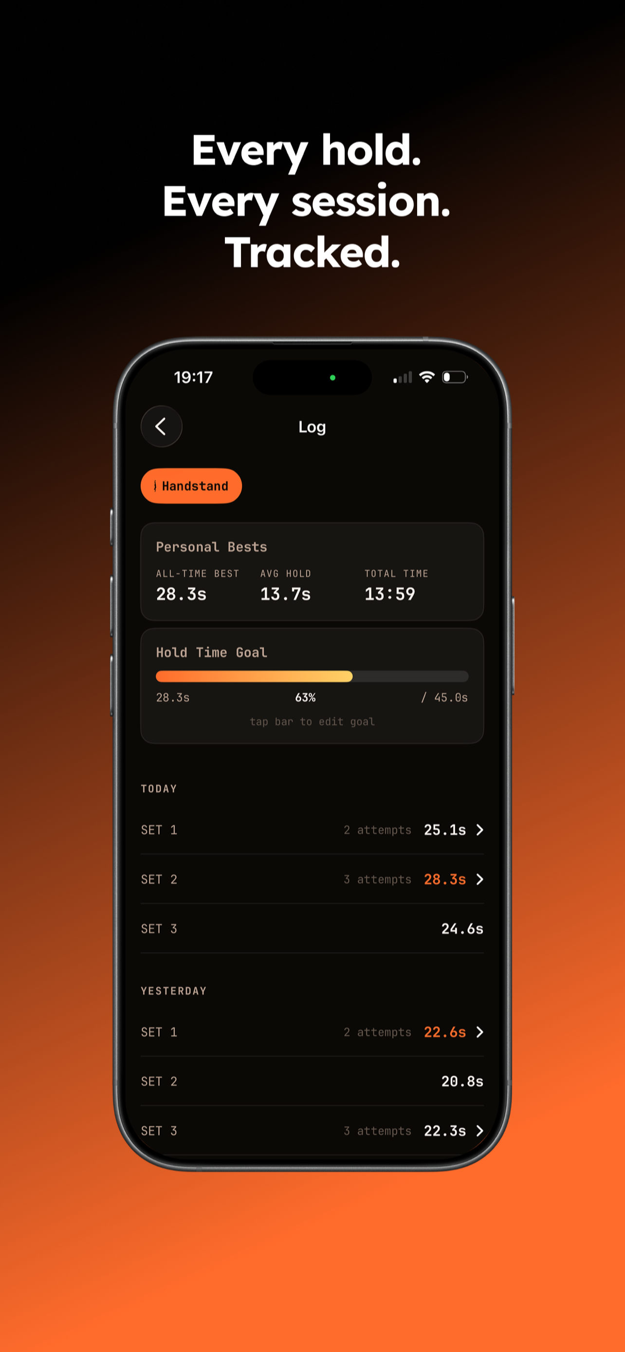 CaliTimer: Handstand Timer screenshot 4
