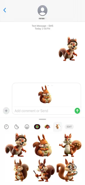 Forest Squirrel Stickers screenshot 4