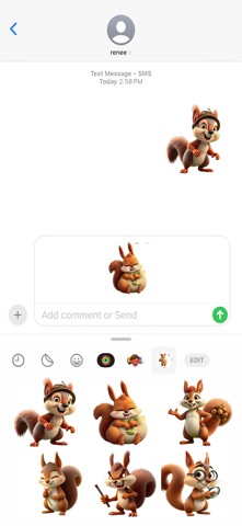 森林松鼠贴纸 screenshot