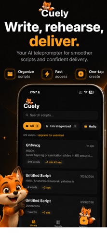 Cuely - Teleprompter iPhone screenshot