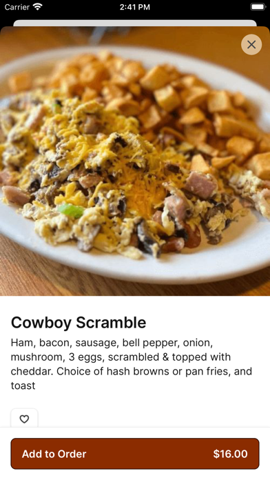 Mr T's Family Cafe iPhone screenshot 4 - Food & Drink app