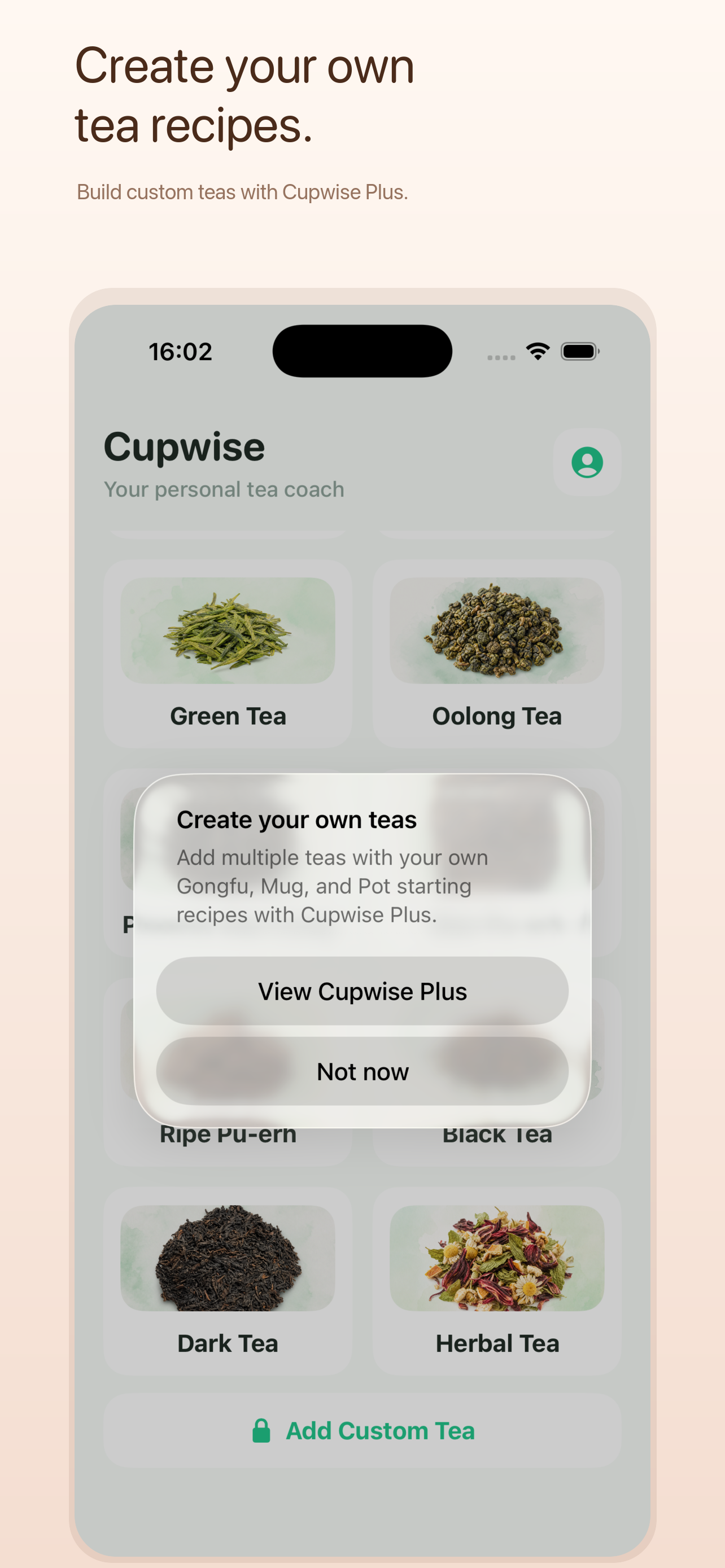 Cupwise: Personal Tea Coach screenshot 3